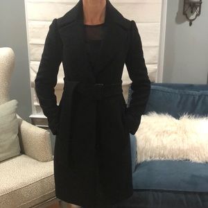 J.Crew double cloth black dress coat